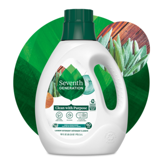 Laundry Detergent - Sage and Cedar - Bottle on leaf background