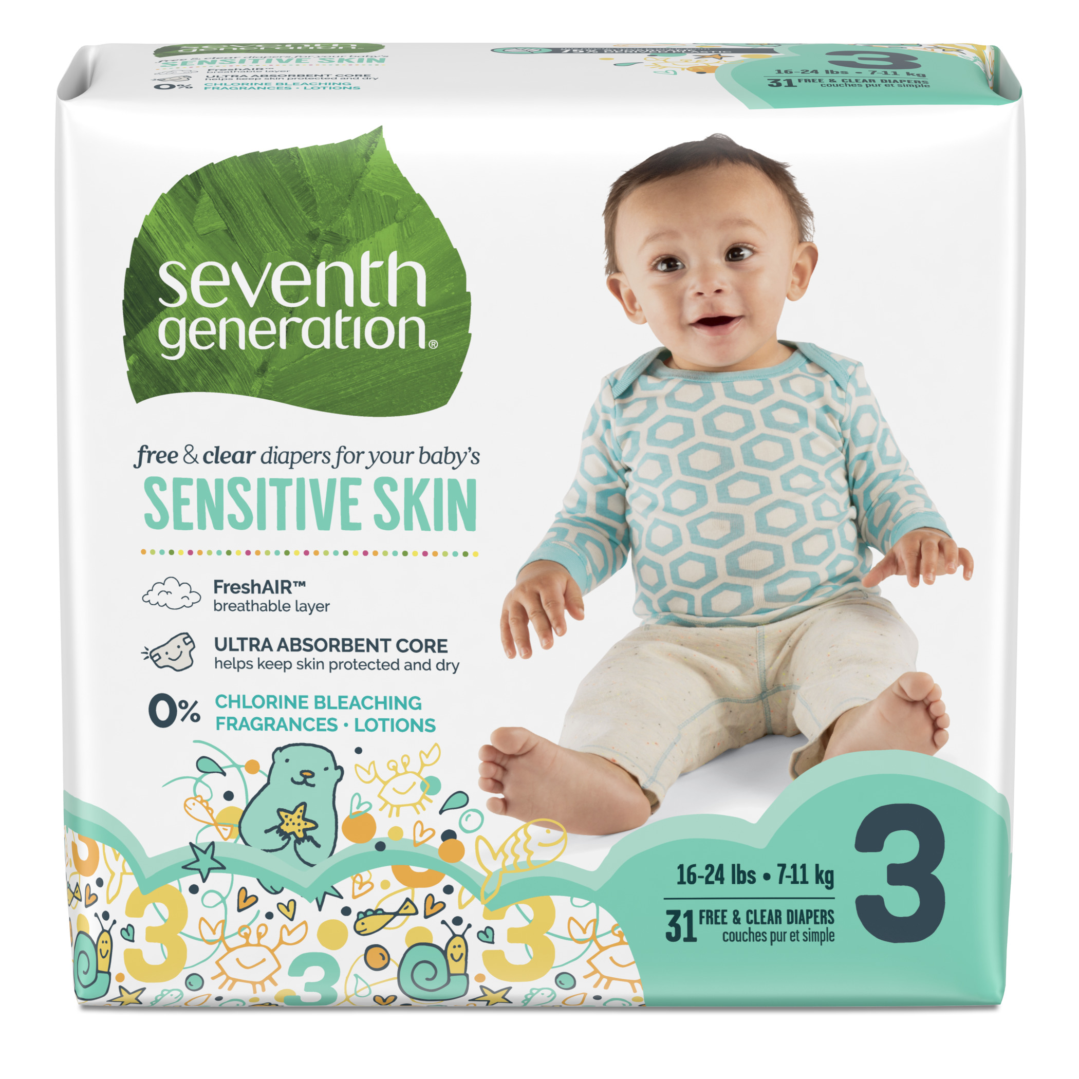 Clear Baby Diapers | Seventh Generation