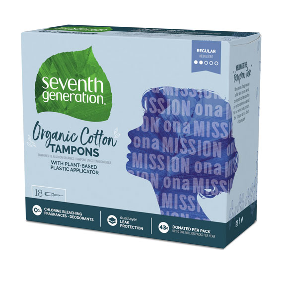 Organic Cotton Tampons With Comfort Applicator Seventh Generation