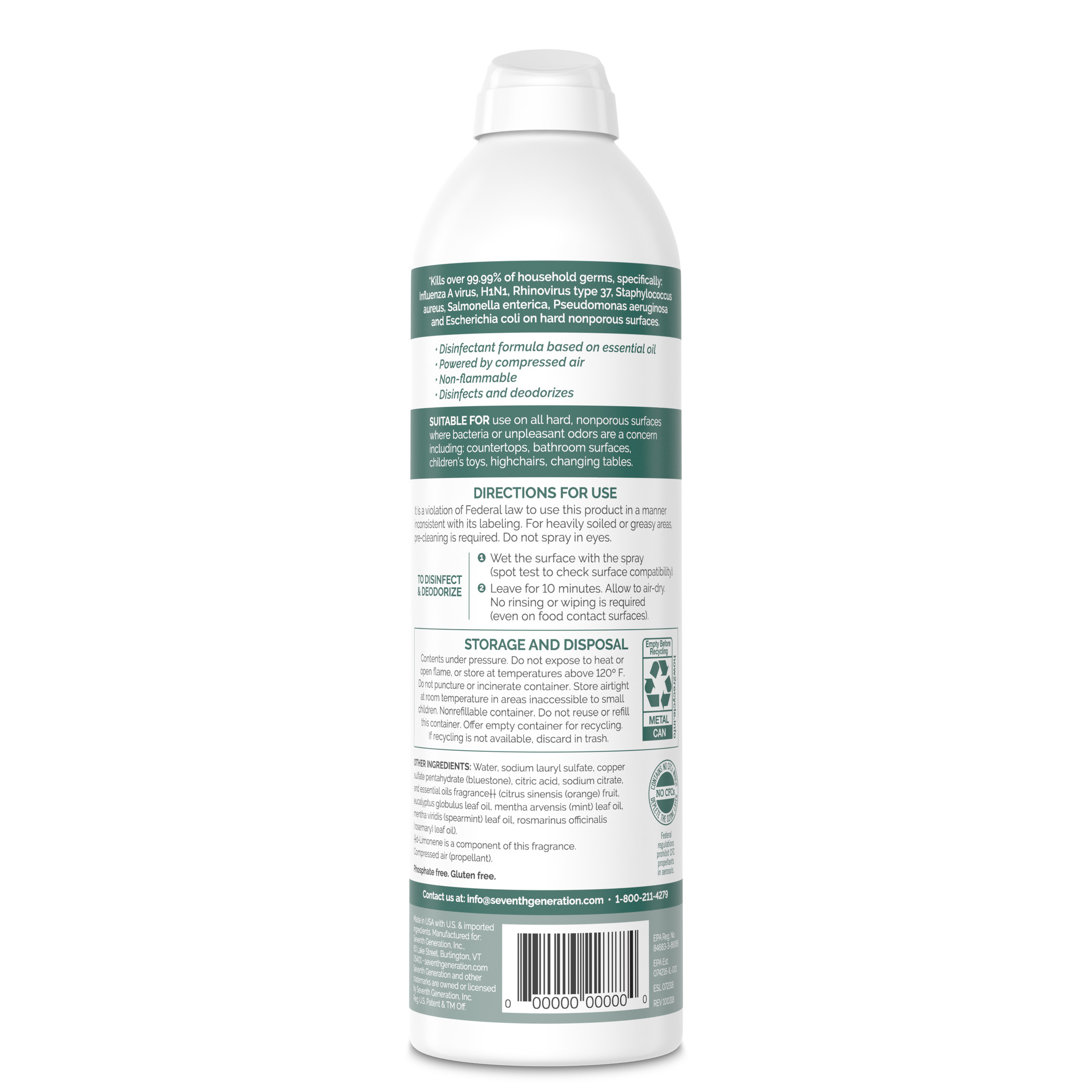 Disinfectant Spray Mint & Thyme Scent Seventh Generation