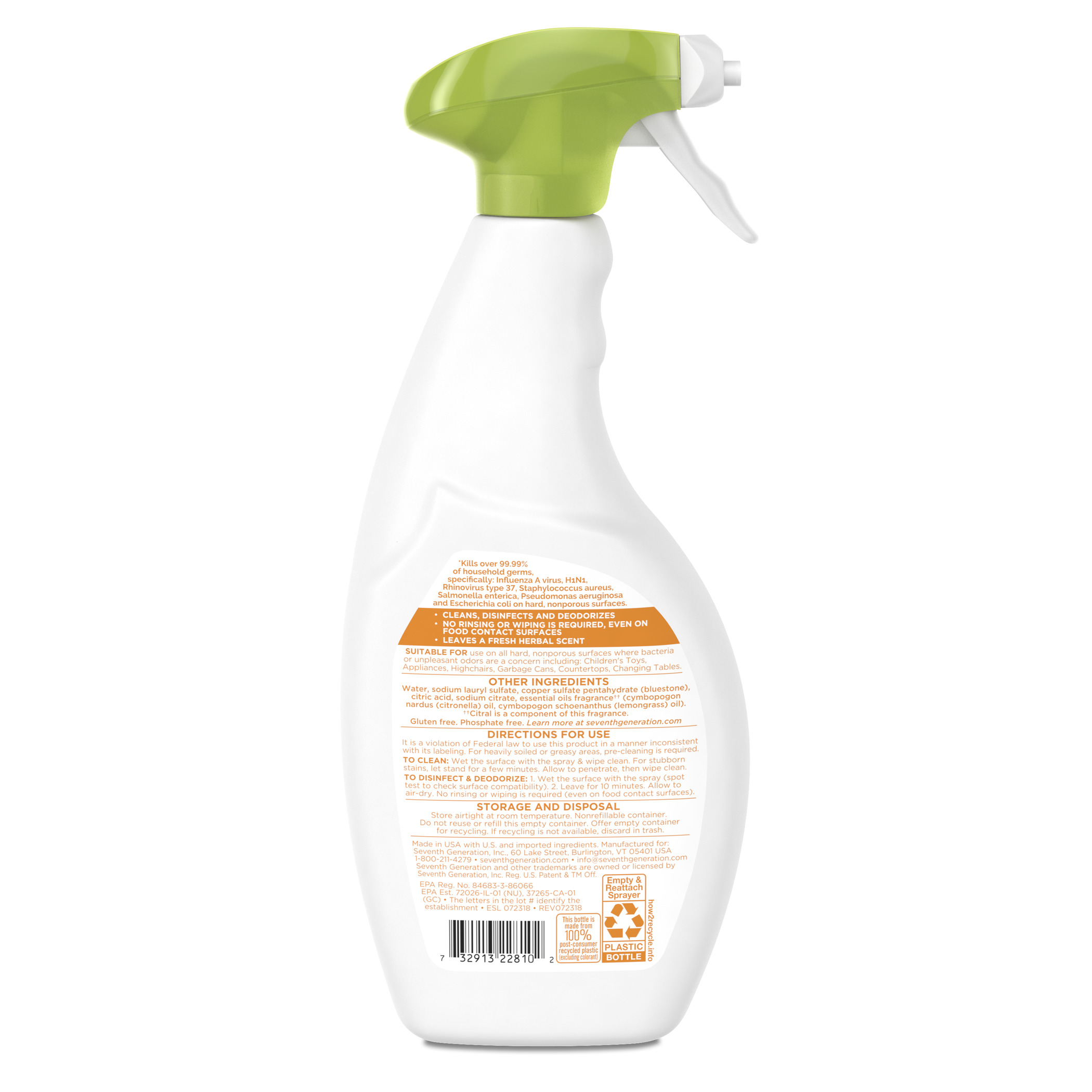 Disinfecting Multi Surface Cleaner Seventh Generation
