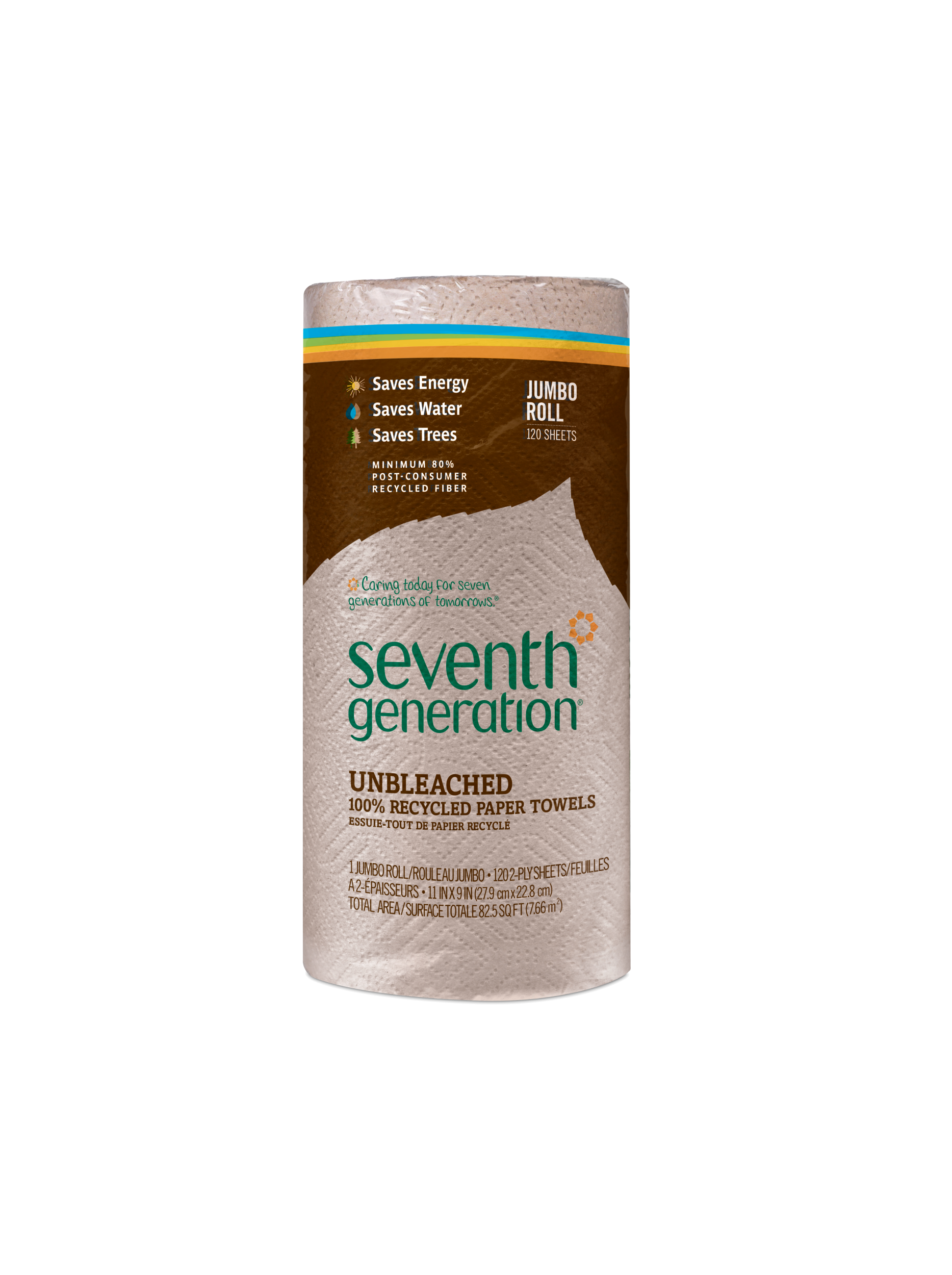 100 Recycled Paper Towels Unbleached Seventh Generation