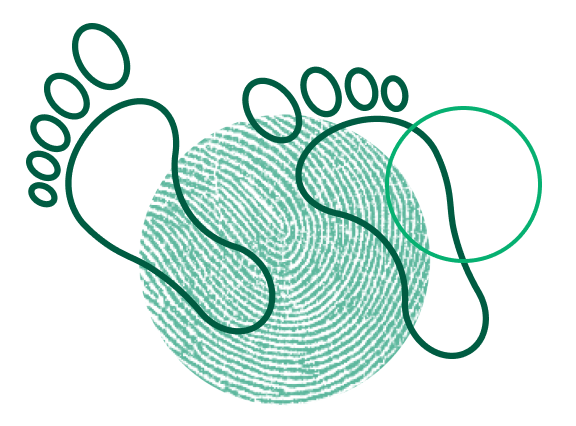 Seventh Generation Our Climate Impacts: Footprints Icons