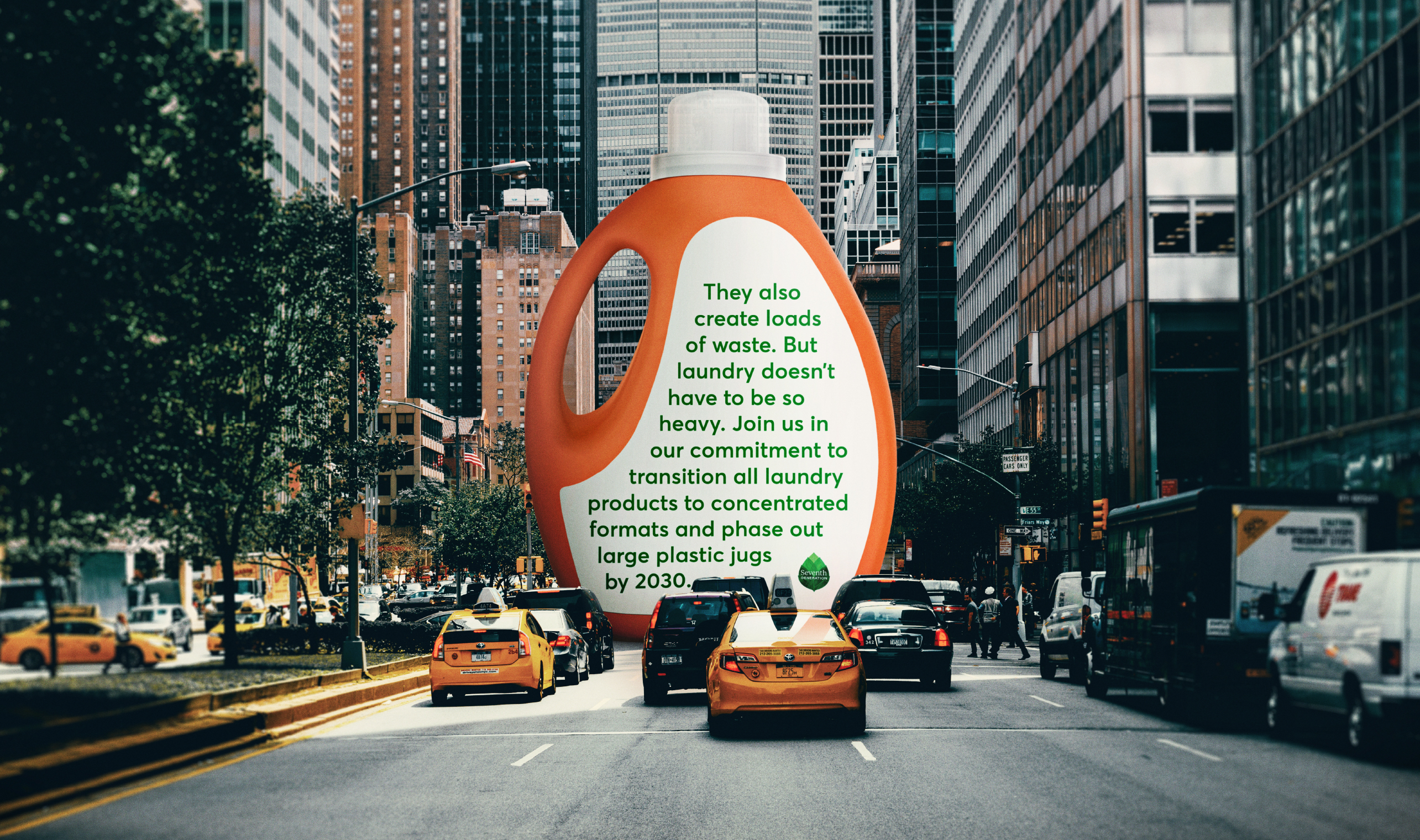An Inconvenient Jug - Giant Plastic Jug Back Panel in NYC Street