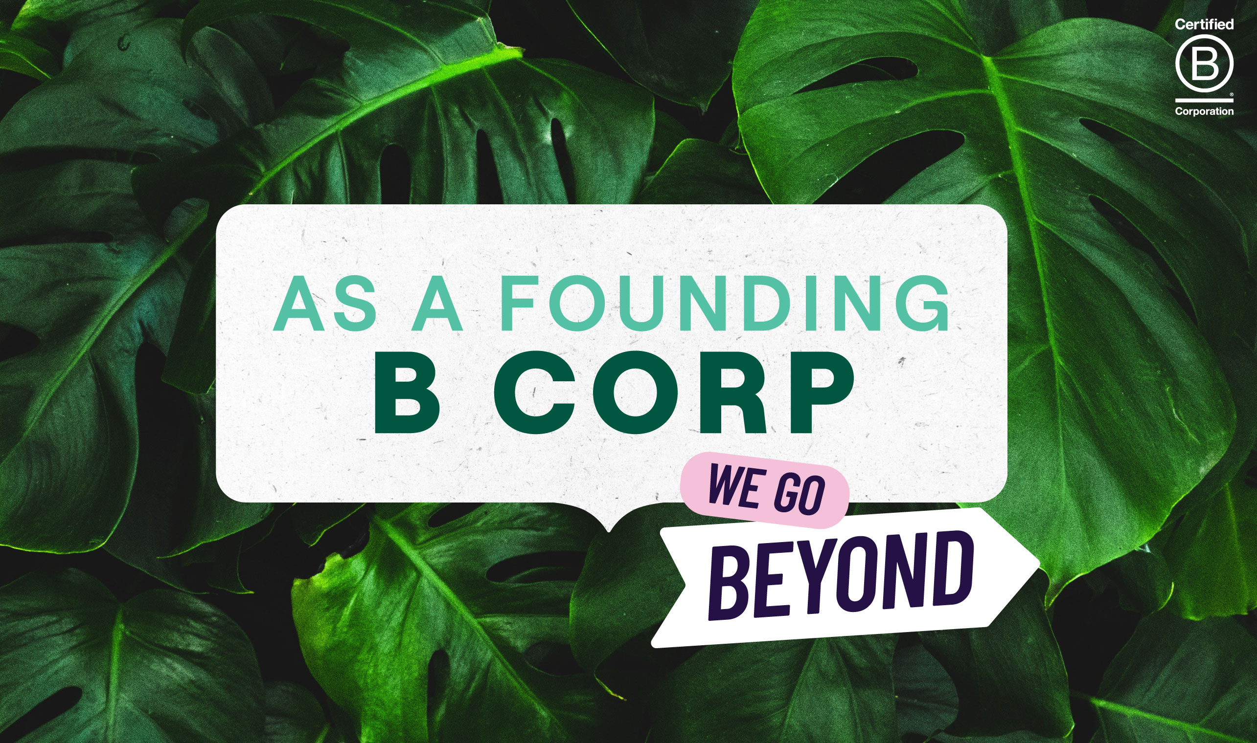 As a Founding B Corp, We Go Beyond