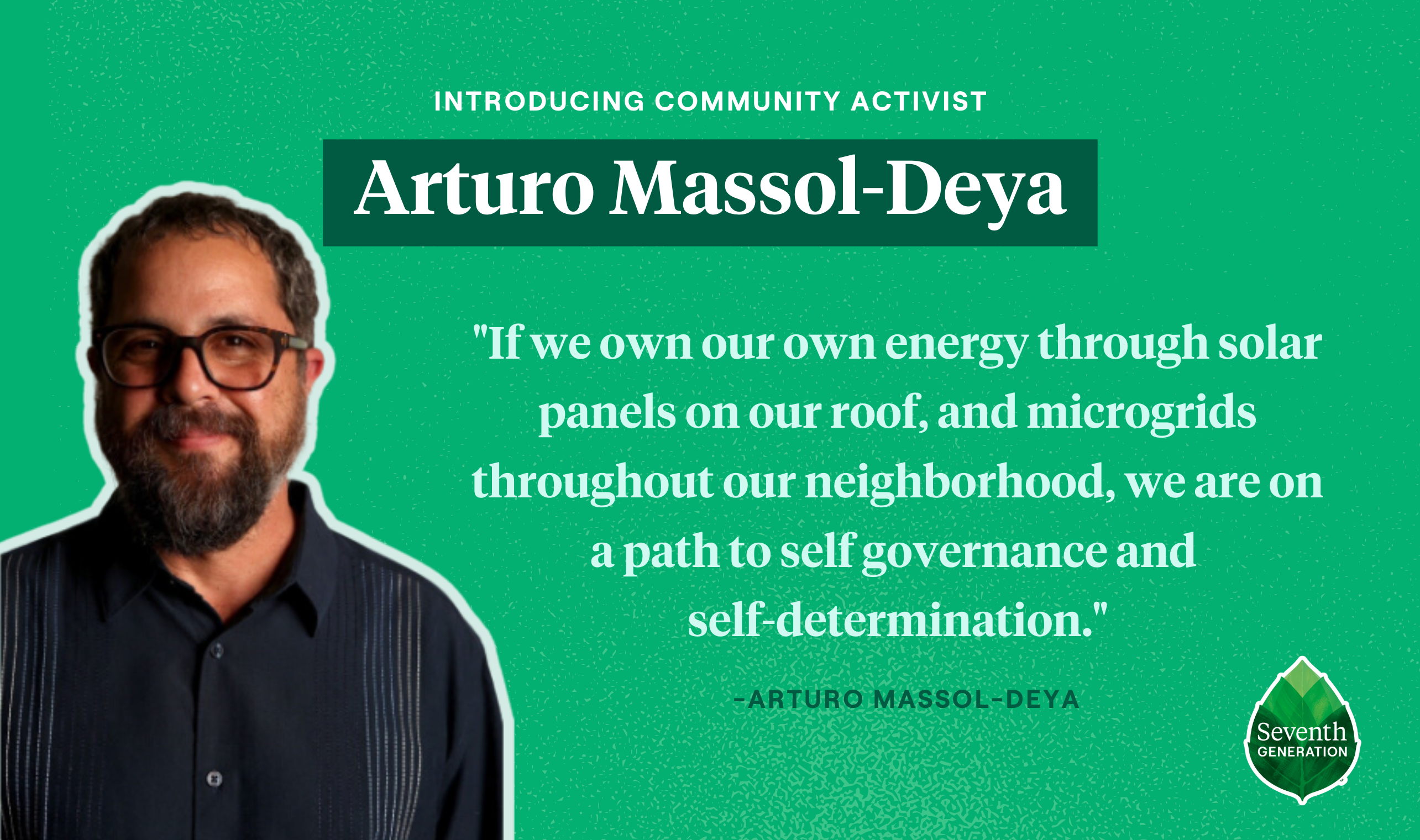 Auturo Massol Deya speaks about solar panels, microgrids, and self govermance