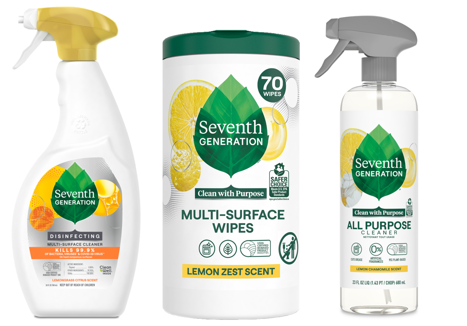 Seventh Generation Cleaning and Disinfecting Products