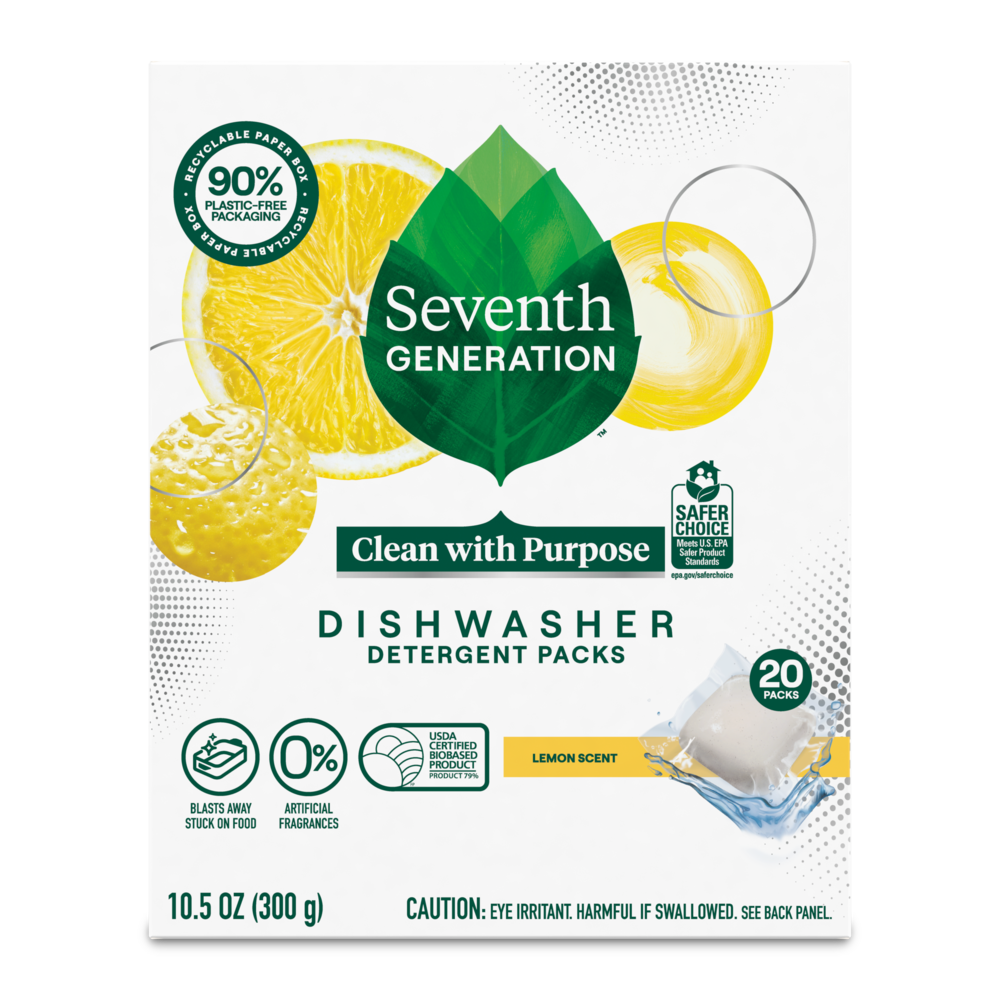 Package of Seventh Generation Auto Dish Packs - Lemon
