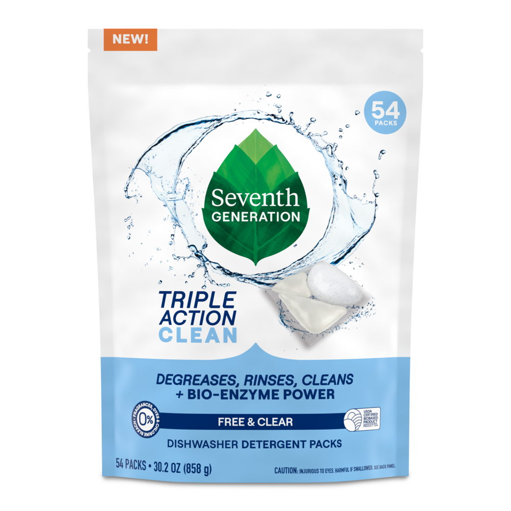 Pack of Seventh Generation Free and Clear Multi-Chamber Dish Packs