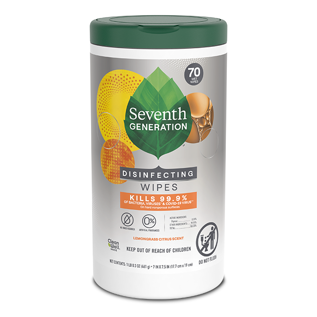 Disinfecting Wipes - Lemongrass Citrus | Seventh Generation