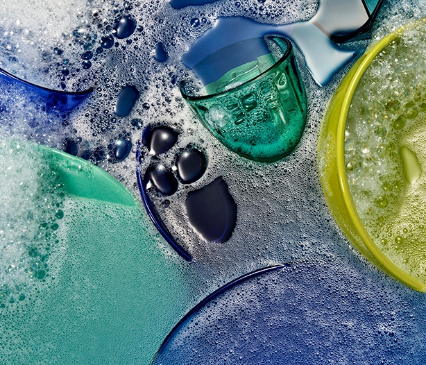 Dishes in soapy water