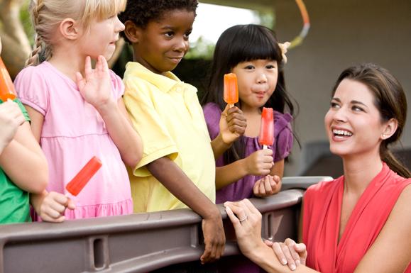 Children Eating Popsicles