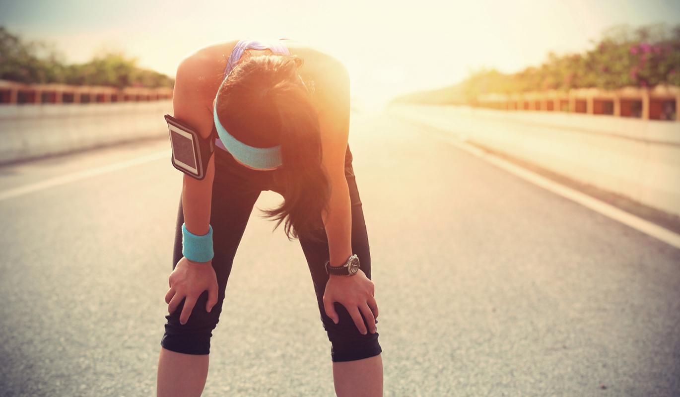 Female Stretching after Run