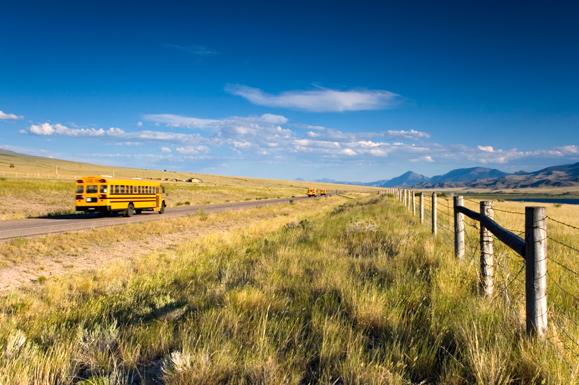 School Bus on Highway