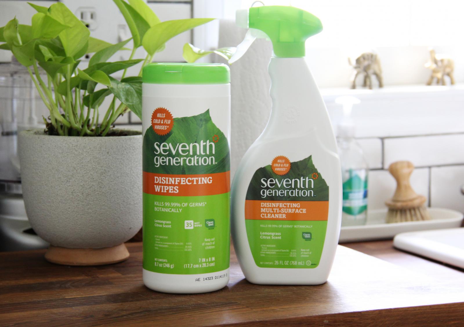 Seventh Generation Disinfectant Products in Kitchen
