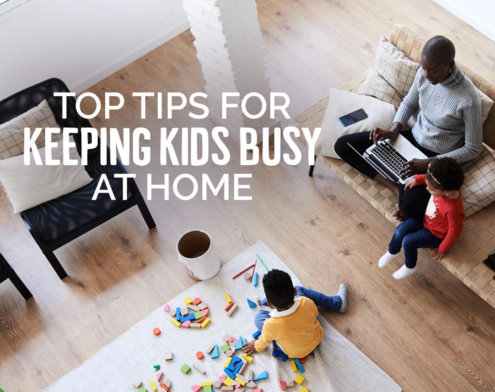 Family Keeping Busy in Living Room