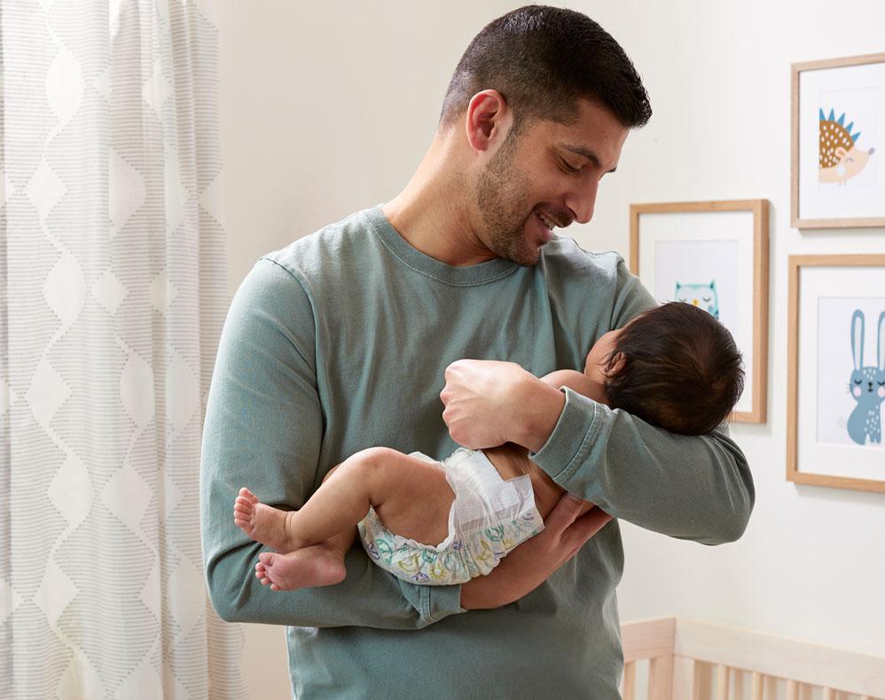 Man holding baby