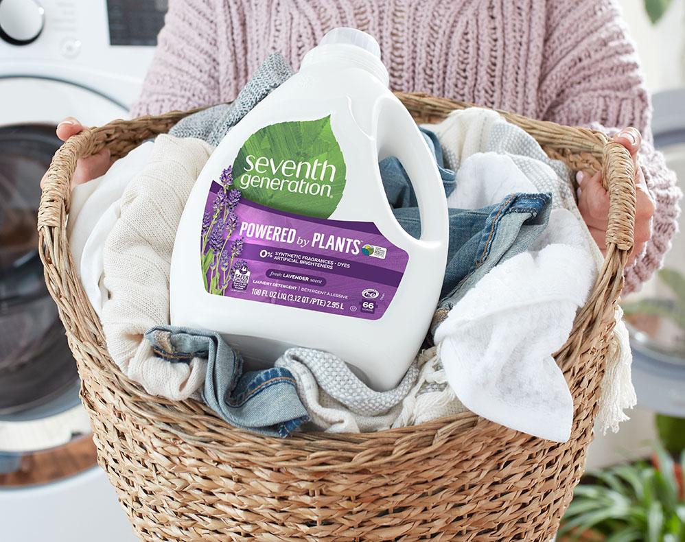 Laundry Detergent Resting in Laundry Basket