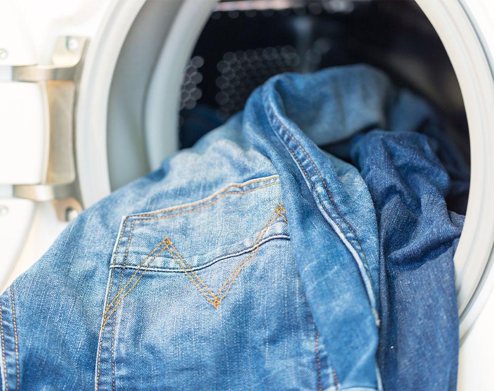 Jeans Going into Washer