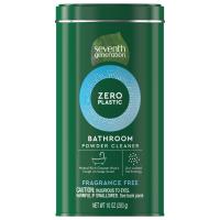 Zero Plastic - Bathroom Powder Cleaner - Front of Steel Container