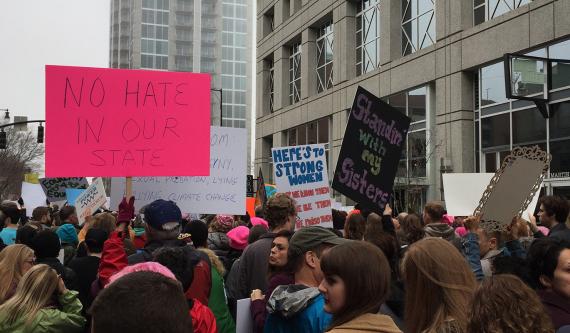 women's march in Raleigh