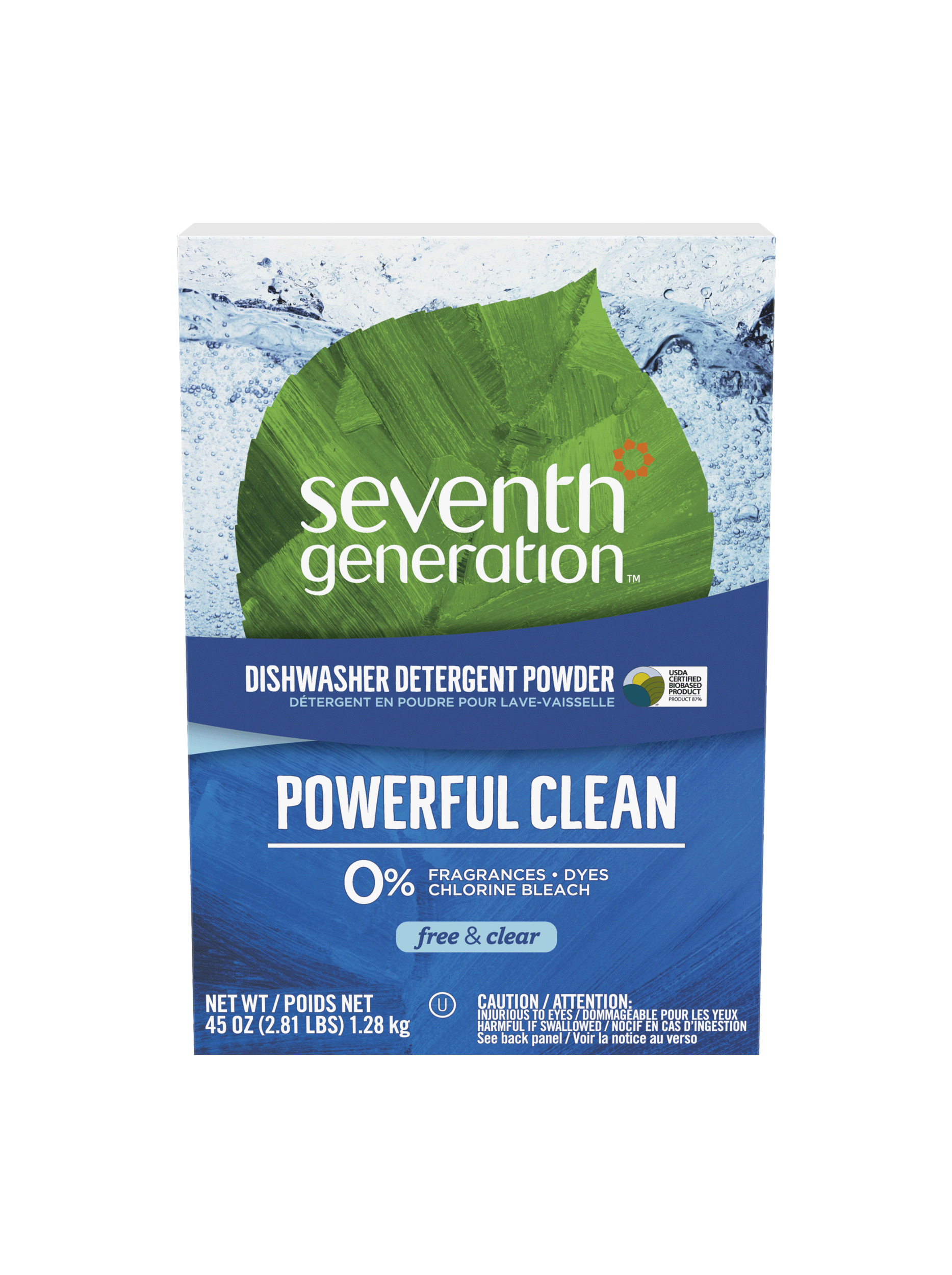 Dishwasher Detergent Powder Free & Clear Seventh Generation