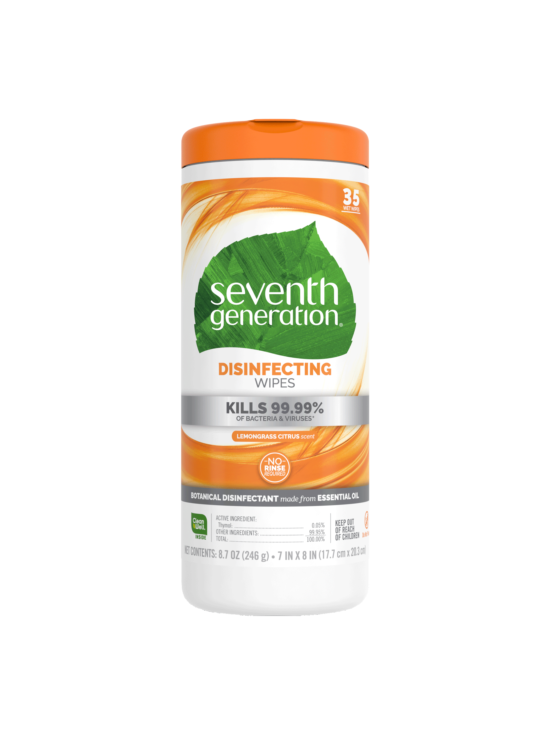 Et centralt værktøj, der spiller en vigtig rolle upassende bidragyder Disinfecting Wipes - Lemongrass Citrus | Seventh Generation