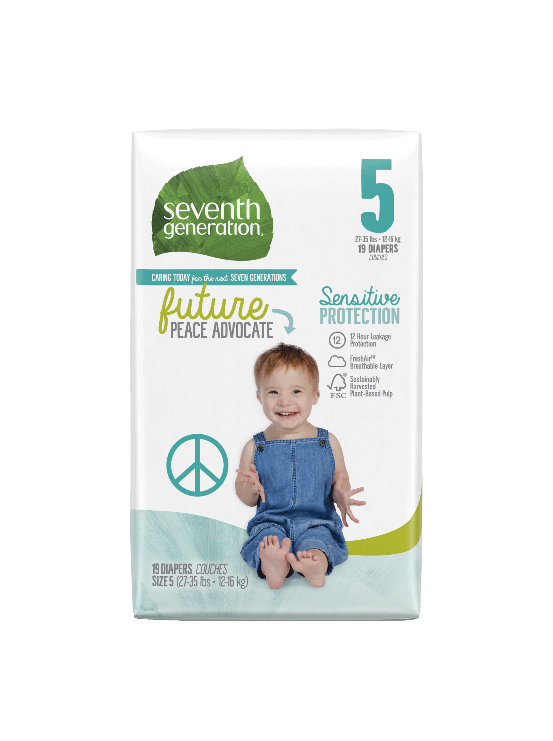 Seventh Generation Overnight Diapers, Size 4