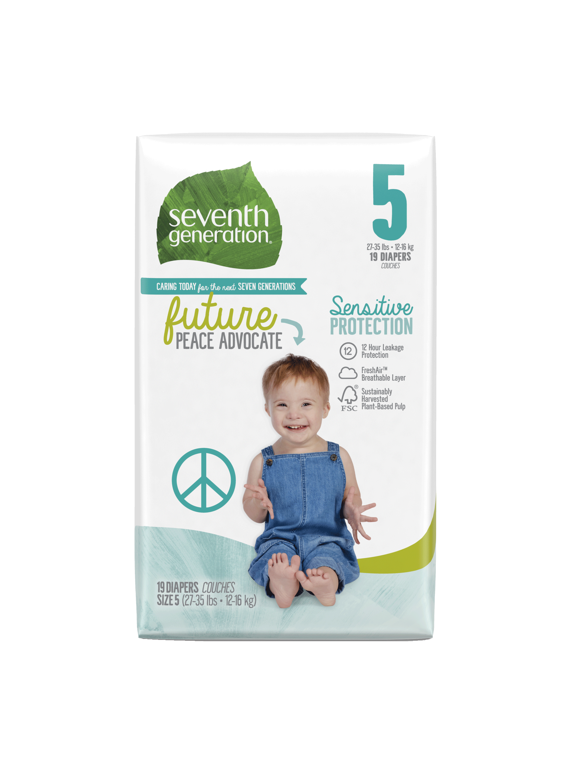 Seventh Generation Overnight Diapers, Size 4