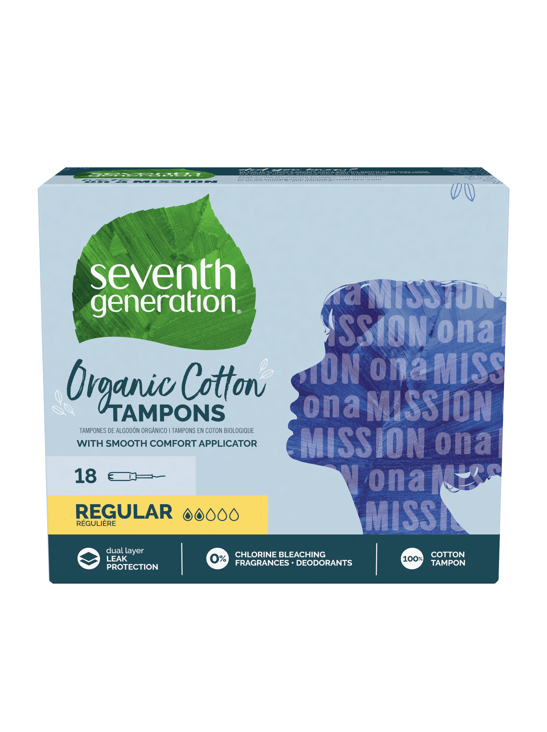 Organic Cotton Tampons - Regular Absorbency Seventh