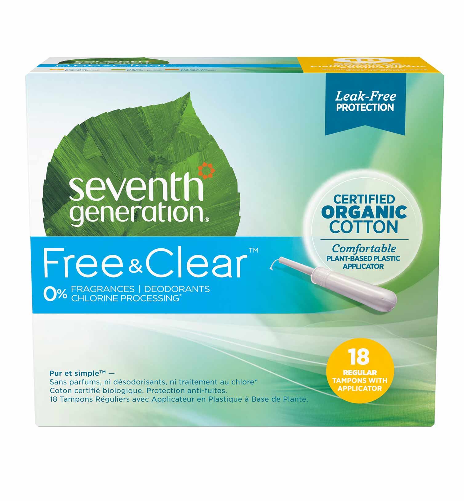 Homepage Seventh Generation Organic Cotton Tampons With Comfort Licator Regular