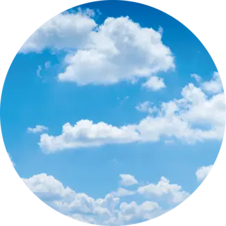 Blue cloud filled sky