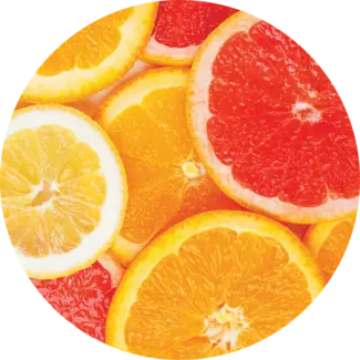 Fresh citrus slices