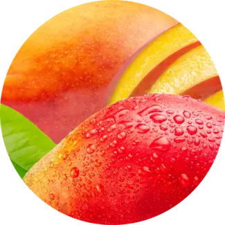 Fresh mango slices