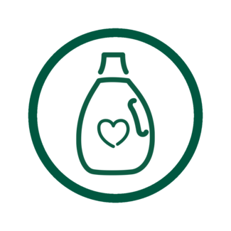 Icon of Seventh Generation Laundry Detergent bottle with heart inside