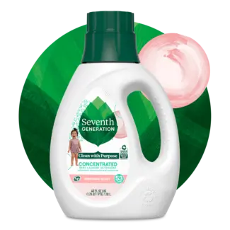 Concentrated Bay Laundry Detergent - Front of Bottle on leaf background