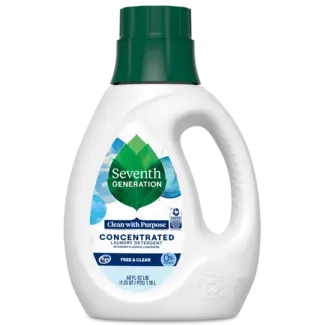 Concentrated Laundry Detergent Free and Clear Front of Bottle
