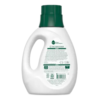 Concentrated Laundry Detergent - Geranium Blossoms and Vanilla Scent - Back of Bottle