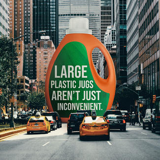 An Inconvenient Jug - Giant Plastic Jug in NYC Street