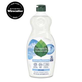 Seventh Generation Dish Liquid Free and Clear with 2023 Wirecutter badge