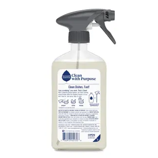 Foaming Dish Spray Free and Clear - Back of Bottle