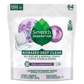 Seventh Generation Fresh Lavender Laundry Detergent Packs - 64 Count Pouch