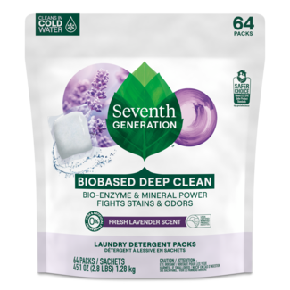 Seventh Generation Fresh Lavender Laundry Detergent Packs - 64 Count Pouch