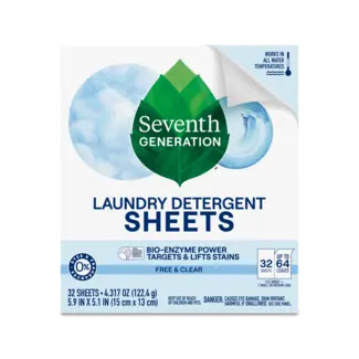 Free and Clear Laundry Sheets - Front of Pack