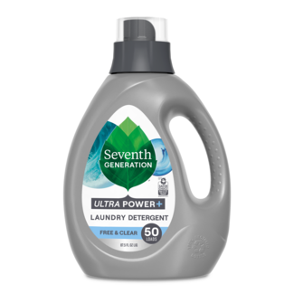 Seventh Generation Power Plus Liquid Laundry Detergent - Fragrance Free - Front of Pack