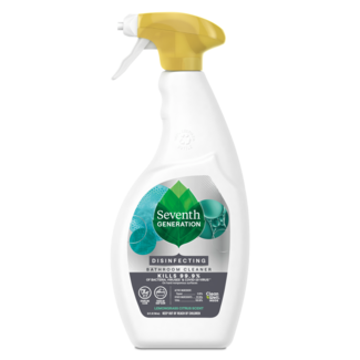 Seventh Generation Disinfecting Bathroom Cleaner - Spray Bottle - Lemongrass Citrus Scent - Front of Pack