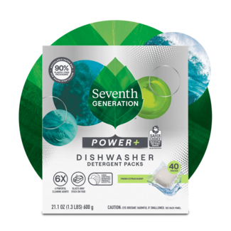 Seventh Generation Dishwasher Detergent Pack - 40 Count - Power Plus Fresh Citrus