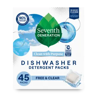 Seventh Generation Dishwasher Detergent Pack - 45 Count - Free and Clear - Front of Pack