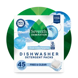 Seventh Generation Dishwasher Detergent Pack - 45 Count - Free and Clear