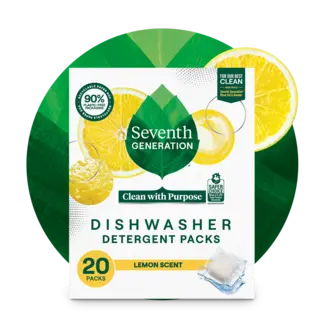 Seventh Generation Dishwasher Detergent Pack - 20 Count - Lemon